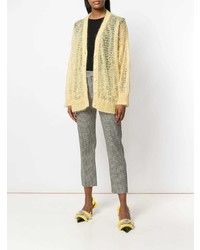 N°21 N21 Oversize Open Knit Feather Cardigan