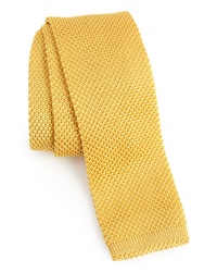Yellow Knit Silk Tie
