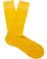 Yellow Knit Socks