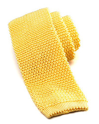 Charvet Knit Silk Tie Yellow