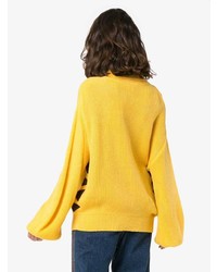 All Things Mochi Vera High Neck Cutout Wool Blend Sweater