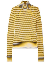 Yellow Knit Wool Turtleneck