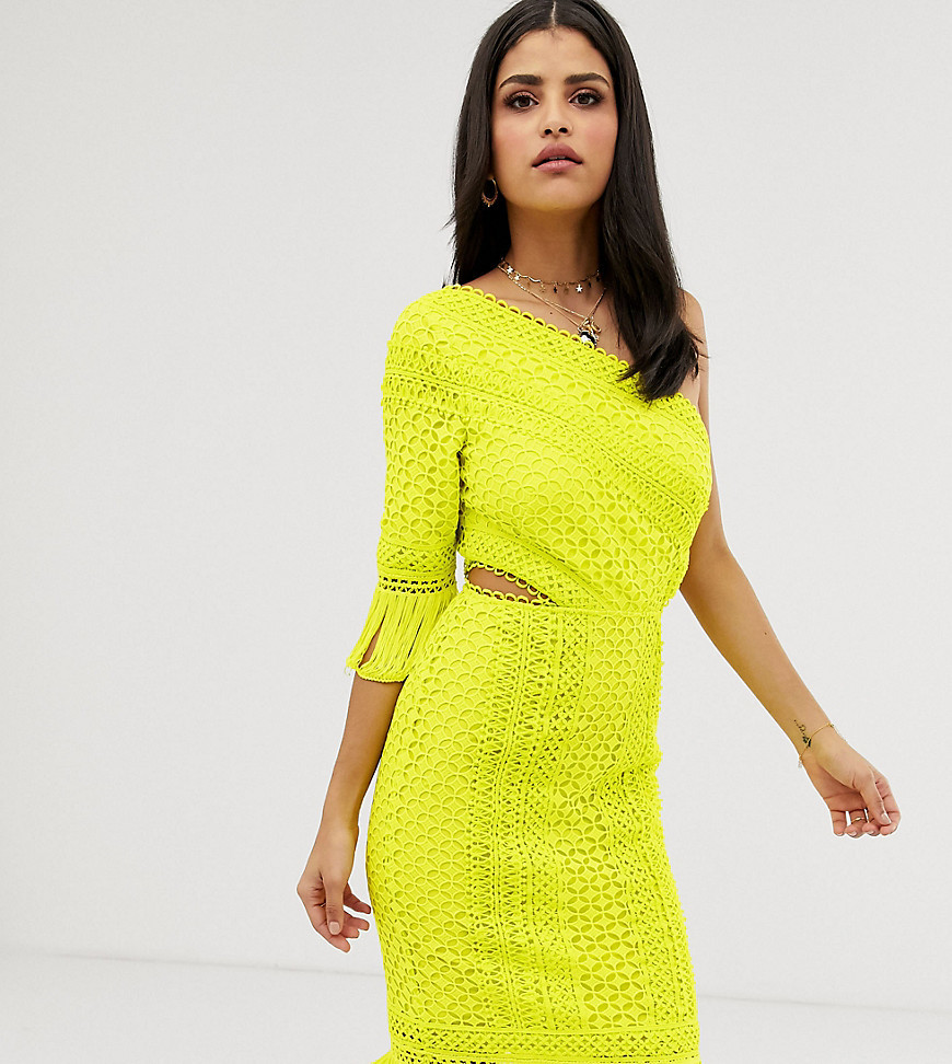 yellow lace dress asos