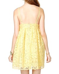 ChicNova Cute Style Lace Yellow Cami Dress