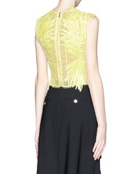 Erdem Caissa Guipure Lace Cropped Top
