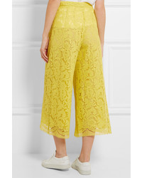 ADAM by Adam Lippes Adam Lippes Corded Lace Culottes Chartreuse