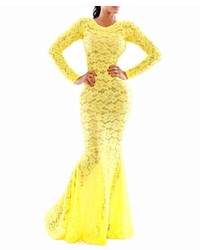 ChicNova Yellow Lace Dress