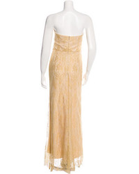 Marchesa Notte Embellished Lace Gown W Tags