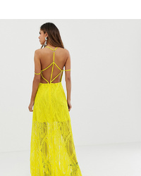 ASOS DESIGN Maxi Dress In Lace Cutwork With Py Back And Metal Ring Detail