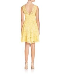 Sue Wong Lace Fit  Flare Dress
