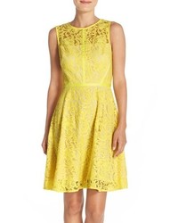 Donna Ricco Lace Fit Flare Dress