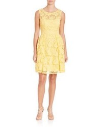 Sue Wong Lace Fit  Flare Dress