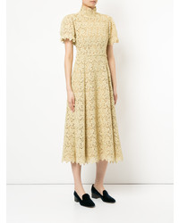 Macgraw Crochet Embroidered Midi Dress