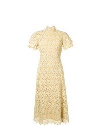 Macgraw Crochet Embroidered Midi Dress
