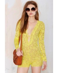Nasty Gal Factory Gimme Shelter Lace Romper