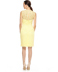 Maggy London Feather Scallop Lace Dress