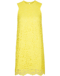 Yellow Lace Shift Dress