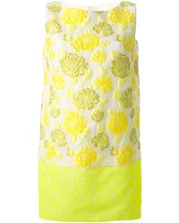 Giambattista Valli Floral Cloque Lace Detail Dress