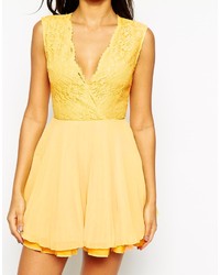 AX Paris Lace Top Skater Dress With Full Skirt