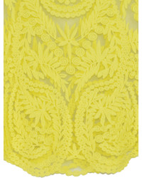 Choies Yellow Crocheted Lace Vest