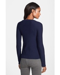 Anne Klein Zip Detail Cotton Blend Sweater