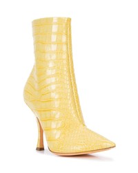 Y/Project Y Project Crocodile Embossed Ankle Boots