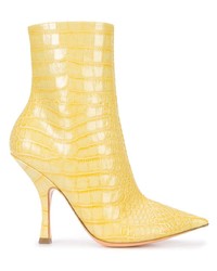 Y/Project Y Project Crocodile Embossed Ankle Boots