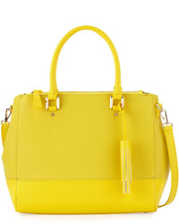 Neiman Marcus Chloe Tassel Satchel Bag Yellow