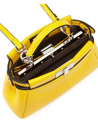 Fendi Peekaboo Micro Satchel Bag Yellow