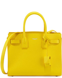 Saint Laurent Sac De Jour Baby Satchel Bag Yellow