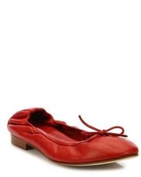 Manolo Blahnik Tobaly Leather Ballet Flats