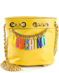 Moschino Logo Chain Bucket Shoulder Bag