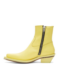 ION Yellow Pointed Boots
