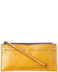 Yellow Leather Clutch