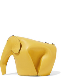 Loewe Elephant Leather Shoulder Bag Yellow