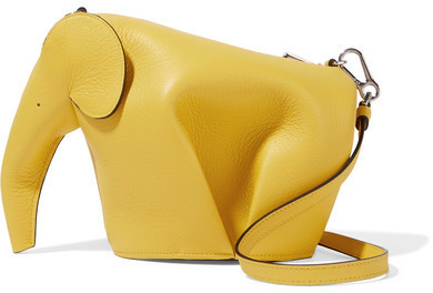 Loewe Elephant Leather Shoulder Bag Yellow, $1,290 | NET-A-PORTER.COM |  Lookastic