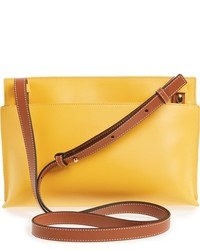 Loewe Fiore Marquetry Calfskin Leather Crossbody Clutch Yellow