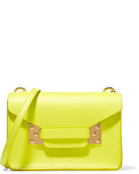 Sophie Hulme Milner Nano Neon Leather Shoulder Bag Bright Yellow