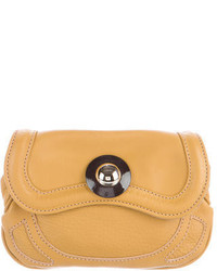 Temperley London Pebbled Leather Flap Clutch