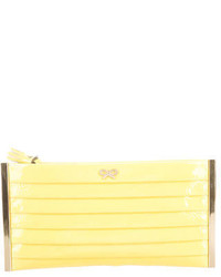 Anya Hindmarch Pleated Patent Leather Clutch