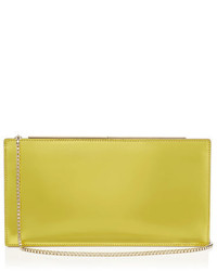 Jimmy Choo Tux Steel Mirror Leather And Suede Clutch Bag