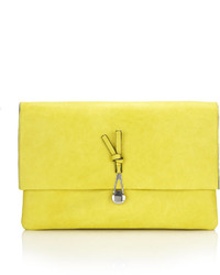 Wallis Lime Envelope Clutch Bag