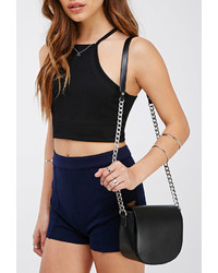 Forever 21 Faux Leather Flaptop Crossbody