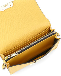 Burberry Grained Leather Crossbody Bag Saffron Yellow
