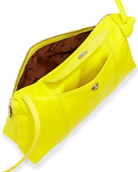 Longchamp Le Pliage Cuir Crossbody Bag Yellow