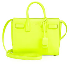 SAFETY YELLOW LEATHER SAC DE JOUR SMALL CROSSBODY BAG
