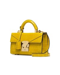 Stalvey Yellow 20 Mini Crocodile Leather Bag