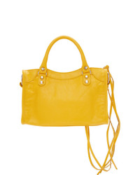 Balenciaga Yellow Classic Mini City Shoulder Bag