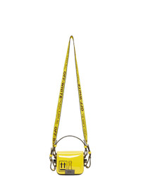 Off-White Yellow Patent Baby Binder Clip Bag