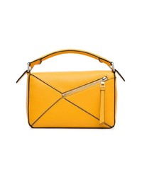 Loewe Yellow Puzzle Small Leather Shoulder Bag